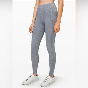 Lululemon Wunder Under High-Rise Tight *Snow Washed Ribbed 28" in Washed Luna